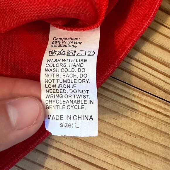 Cherry Red Strapless Boned Corset Top Size Large - Picture 3 of 5